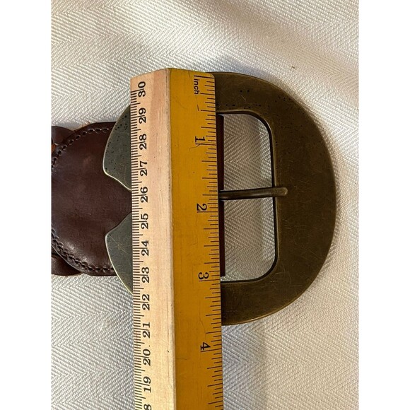 Linea Pelle BOHO Braided Leather With Statement Brass Belt‎ Buckle Small - Picture 4 of 7
